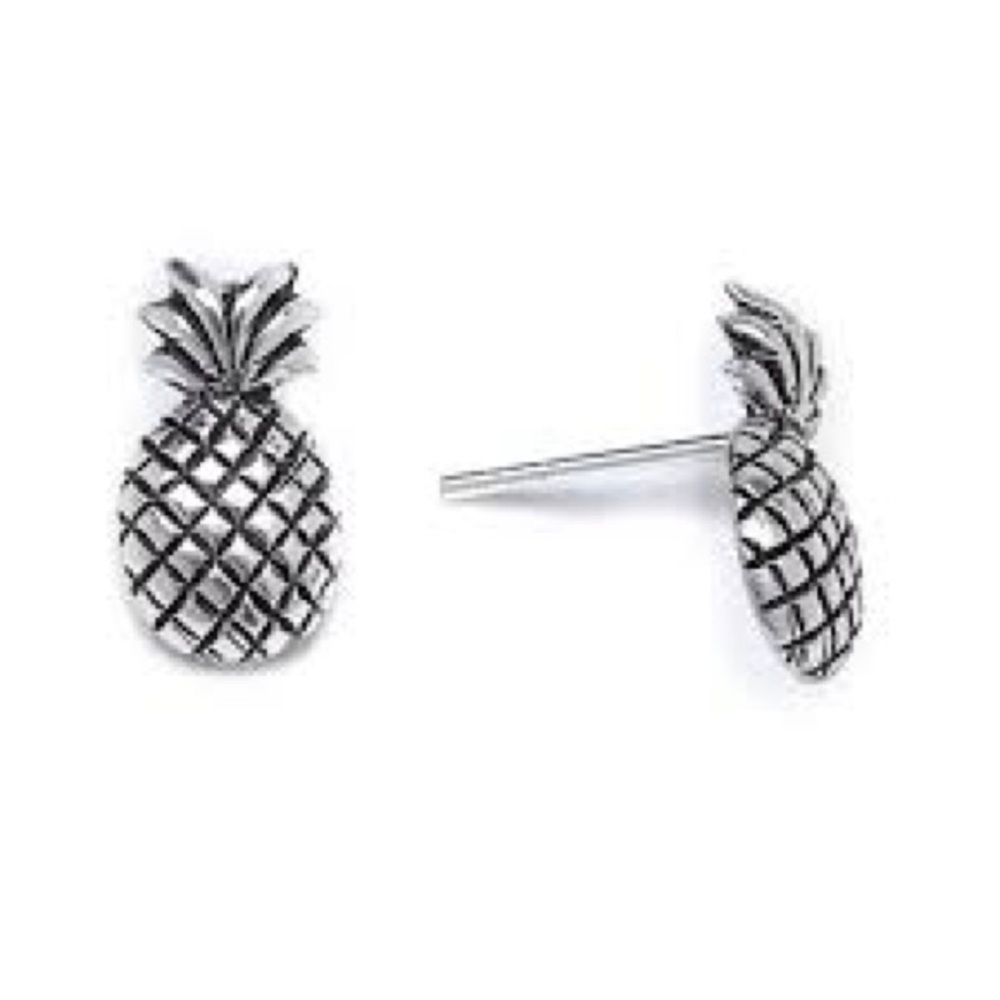 J.Jill Silver Pineapple Stud Earrings
